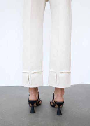 Молочні прямі джинси zara limited edition6 фото