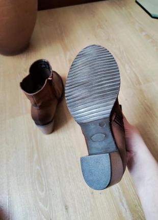 Кожаные демисезонные / осенние/ весенние/ ботинки на толстом каблуке 36-37  рaзмeр  marco bonelli 🇮🇹9 фото