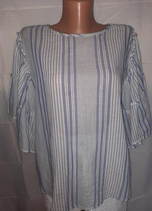 Блуза в полоску, размер 48