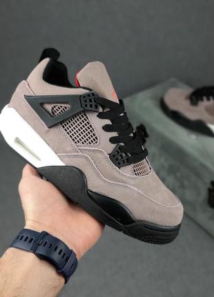 Мужские сиреневые замшевые кроссовки nike air jordan 4 🆕 найк джордан