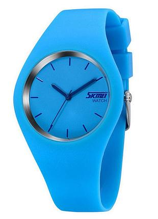 Жіночий годинник skmei 9068 light-blue наручний кварцевий