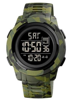 Спортивные мужские часы skmei 1731cmgnbk camo green black водостойкие наручные кварцевые