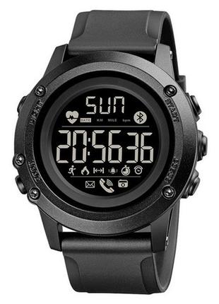 Спортивний чоловічий годинник skmei 1671 all black водостійкий наручний кварцевий