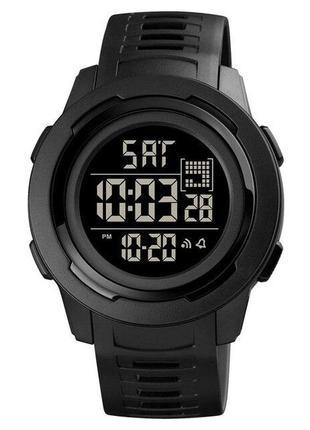Спортивные мужские часы skmei 1731bkbk black-black водостойкие наручные кварцевые