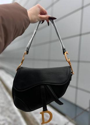 Сумка christian dior saddle black