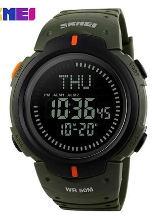 Спортивний чоловічий годинник skmei 1231ag military smart watch + compass водостійкий наручний кварцевий