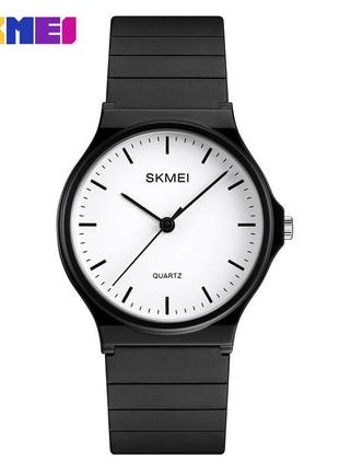 Спортивные мужские часы skmei 1419bkwt black white водостойкие наручные кварцевые