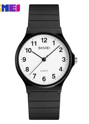 Спортивные мужские часы skmei 1419bkwt-nm black white водостойкие наручные кварцевые