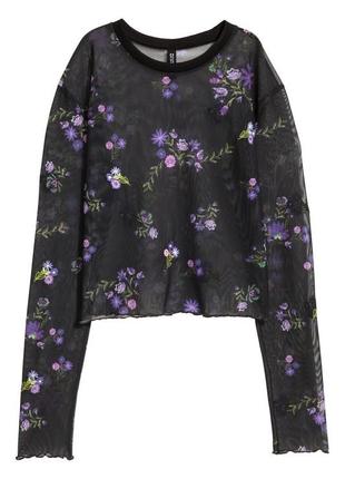 Лонгслив сетка h&m