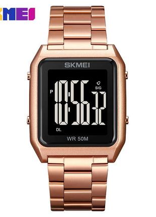 Классические электронные часы skmei 1879rg rose gold наручные оригинал