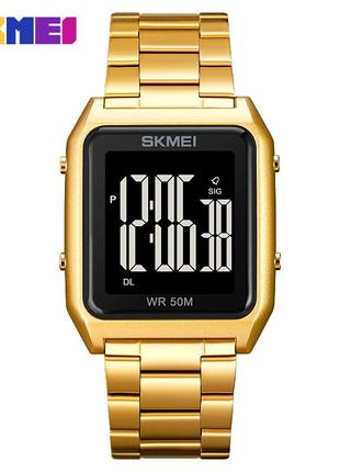 Спортивные мужские часы skmei 1879gd gold водостойкие наручные кварцевые1 фото