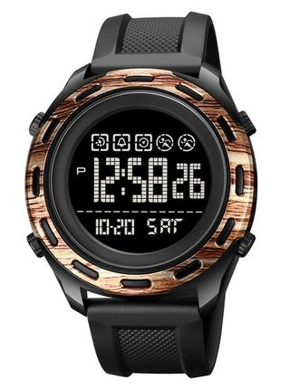 Спортивные мужские часы skmei 1872rgbk rose gold-black водостойкие наручные кварцевые