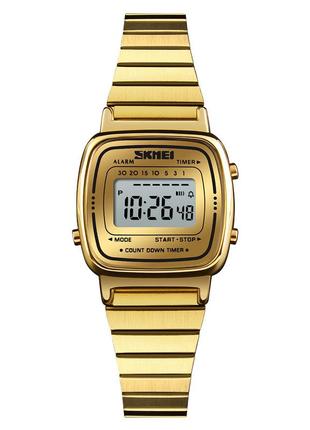 Спортивные мужские часы skmei 1901sgd gold  steel водостойкие наручные кварцевые