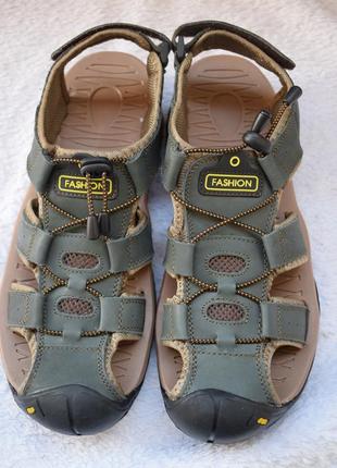 Кожаные треккинговые кроссовки кросовки летние туфли мокасины р. 47 30,2 см fashion7 фото
