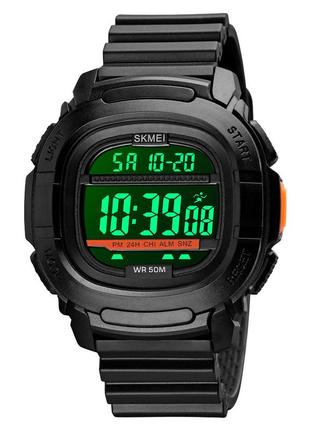 Спортивные мужские часы skmei 1657bkbk black-black водостойкие наручные кварцевые2 фото