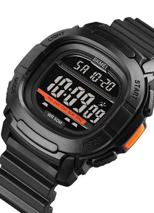 Спортивные мужские часы skmei 1657bkbk black-black водостойкие наручные кварцевые3 фото