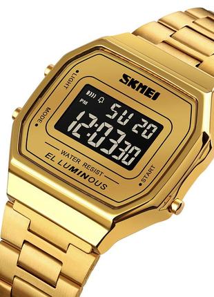 Спортивные мужские часы skmei 1647gd gold водостойкие наручные кварцевые3 фото