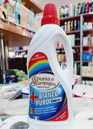 Плямовивідник для кольорової білизни spuma di sciampagna bianco puro oxy color 1л