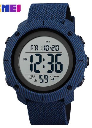 Спортивные мужские часы skmei 1434dmbu denim blue водостойкие наручные кварцевые