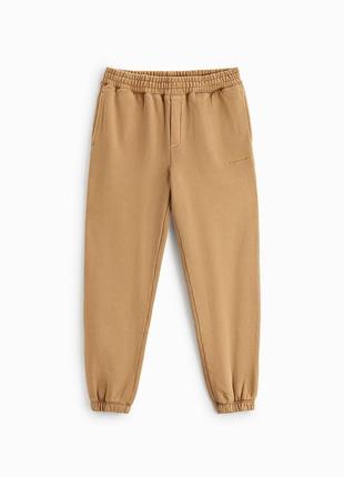 Спортивні штани джогери оверсайз zara 3854/336/707 s-m l-xl кемел