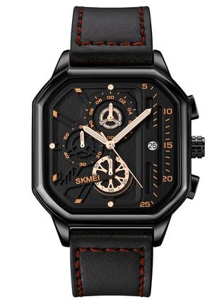 Спортивний чоловічий годинник skmei 1963bkrg black-rose-gold водостійкий наручний кварцевий