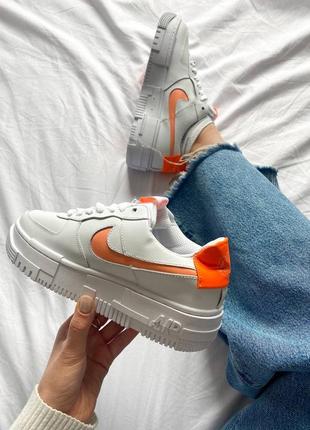 Кросівки nike air force 1 pixel white orange