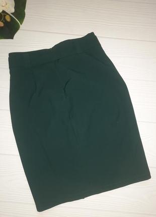 Зеленая юбочка с пуговками р.42-443 фото