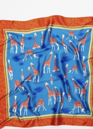 Платок с жирафами хустка zara