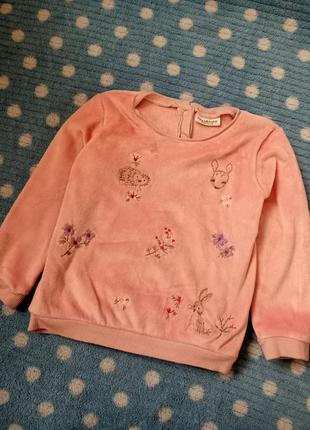 Теплый мирер реглан кофта с вышивкой