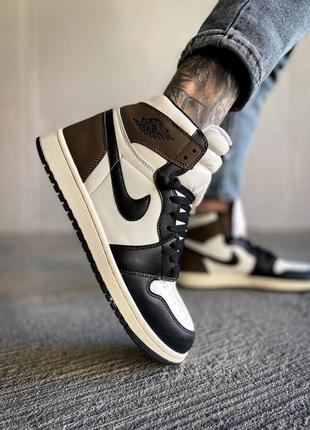 Кроссовки nike air jordan 1 retro dark mocha