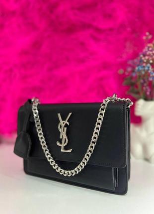 Сумка ysl sunset black/silver