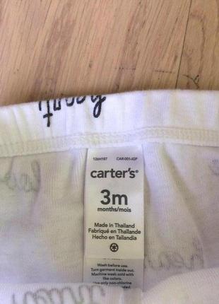 Комплект из двух бодиков и штанишек от carter's до 3 месяцев + носочки в подарок8 фото