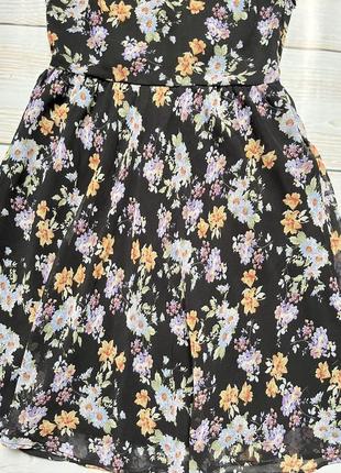 Лёгкое летнее платье сарафан в цветочный принт4 фото