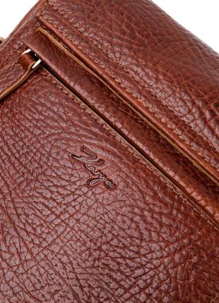 Надежная сумка на плечо karya 20903 кожаная коричневый7 фото