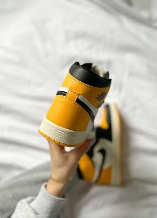 Кросівки nike air jordan 1 retro high og yellow toe4 фото