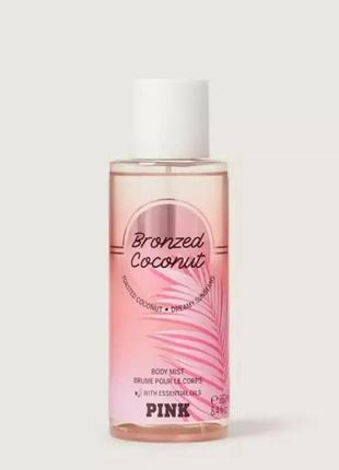 Спрей victoria's secret pink bronzed coconut body mist, объем 250мл., оригинал1 фото