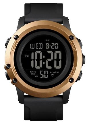 Спортивные мужские часы skmei 1506gd gold водостойкие наручные кварцевые1 фото