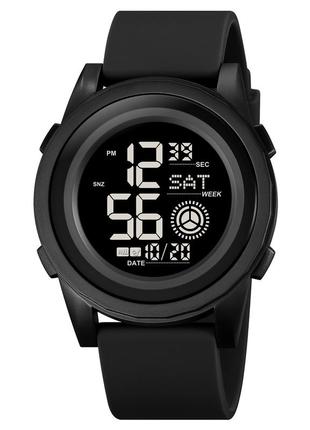 Спортивные мужские часы skmei 2082bkbk black-black водостойкие наручные кварцевые