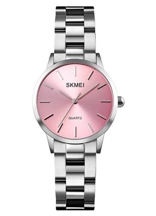 Женские мужские часы skmei 1695pk pink наручные кварцевые