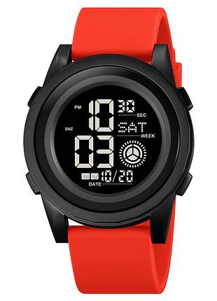Спортивные мужские часы skmei 2082rdbk red-black водостойкие наручные кварцевые