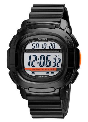 Спортивные мужские часы skmei 1657bkwt black-white водостойкие наручные кварцевые