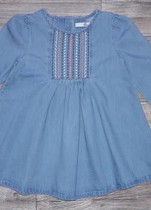 Джинсове плаття з вишивкою (туничка)2-3г