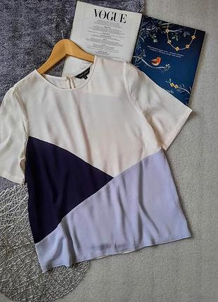 Нежный базовый топ блуза короткий рукав