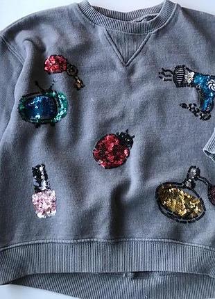 Світшот zara для дівчинки 5 років. зріст 110 см