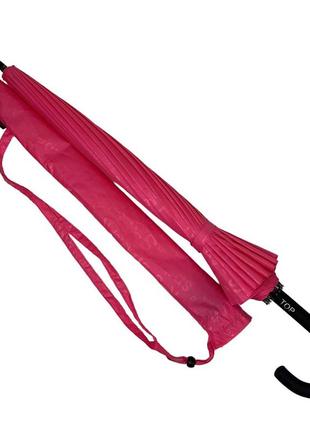Женский зонт-трость с принтом букв, полуавтомат от фирмы toprain, розовый, 01006-2