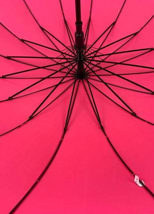 Женский зонт-трость с принтом букв, полуавтомат от фирмы toprain, розовый, 01006-2