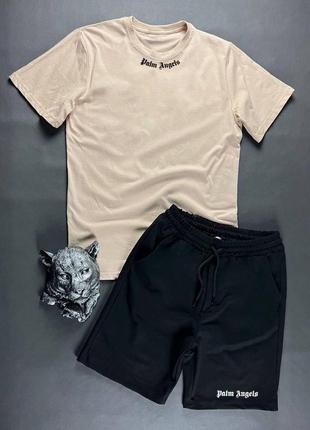 Летний комплект palm angels футболка + шорты