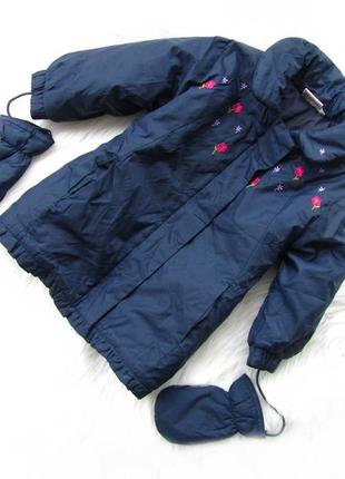 Стильная  демисезонная куртка с перчатками tcf