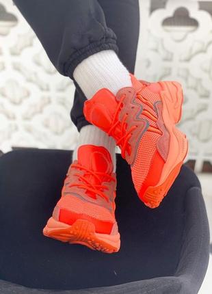 Кроссовки adidas ozweego orange2 фото