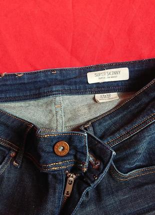 Фирменные женские стрейчевые джинсы h&amp;m,размер 27-28/32.5 фото